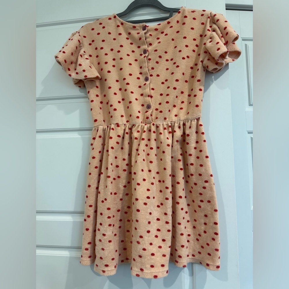 The Campamento - Peach Dress with red dots - Picture 3 of 4